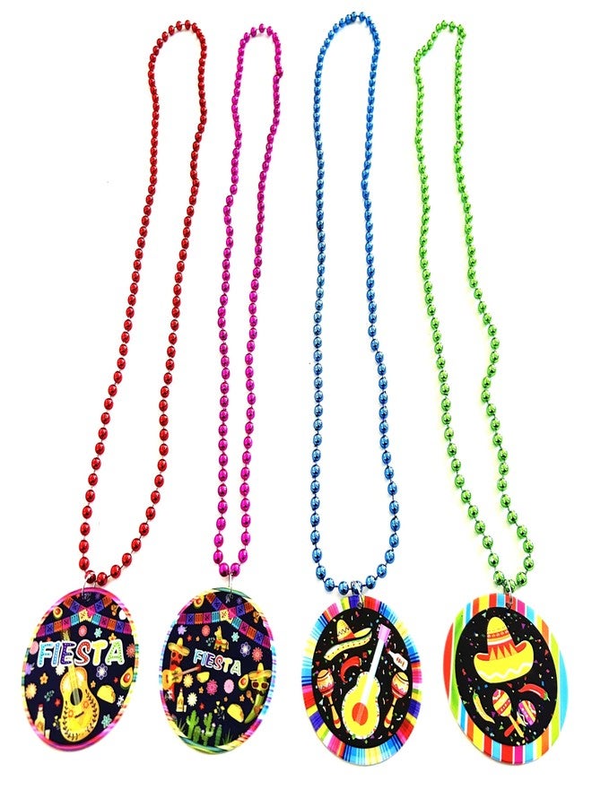 GZYSSL 24 Pcs Cinco de Mayo Bead Necklaces Mexican Fiesta Party Favors Decorations Cinco de Mayo Fiesta Themed Medal Beads Necklace Party Supplies - Image 4